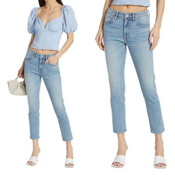 NEW SLVRLAKE Lou Lou Slim-fit Cropped Jeans size 28 Country Roads - Picture 11 of 11